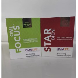 Omnilife oml focus+starbien omnilife suplementos vitamina para la Memoria duo de 2 Pack