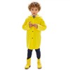 COJOUCCI Yellow Raincoat Rain Jacket - Children Lightweight Button Down
