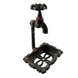 TG,LLC Treasure Gurus Old Rusty Garden Faucet Spigot Handle Soap Dish New Farmhouse Kitchen Bath Decor
