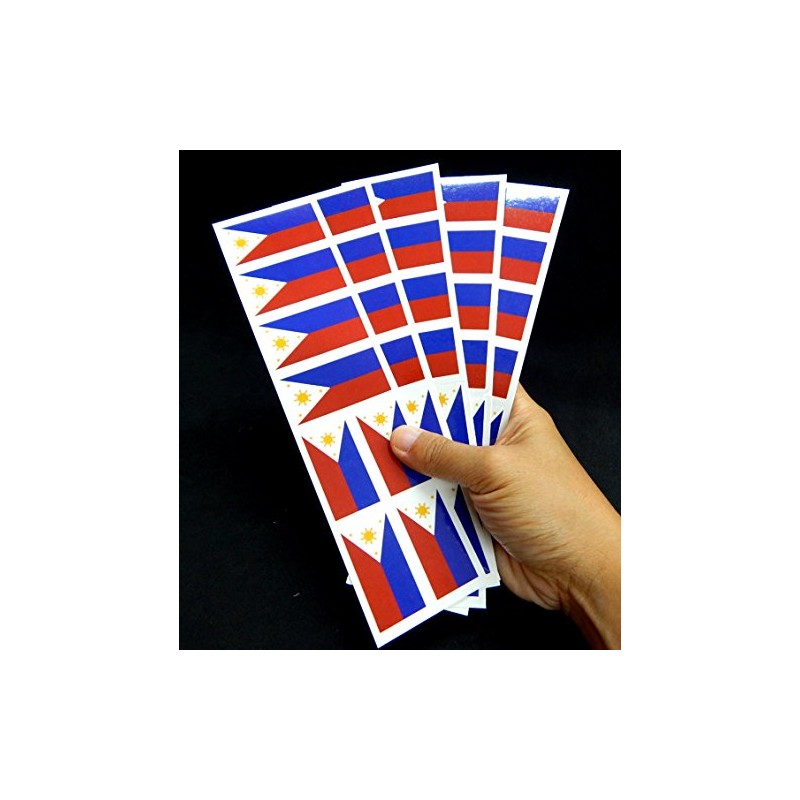 40 Removable Stickers: Philippines Flag, Philippine Party Favors, Decals