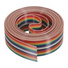 sourcing map 1 Pcs 16 Pin Flat Rainbow Ribbon Cable