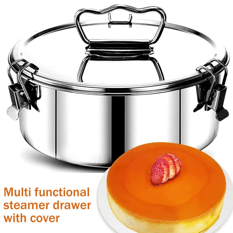 OKYMOTOR Flan Mold with Lid, Flanera Flan Mold 7.5×7.5×3in, Capacity