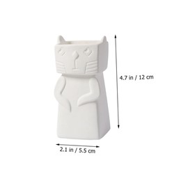 ABOOFAN 1PC Adorable Ceramic Cat Vase for Dried Flower Arranging Cute Home Decor Accent Minimalist Design for Office Indoor Decoration for Cat Lovers