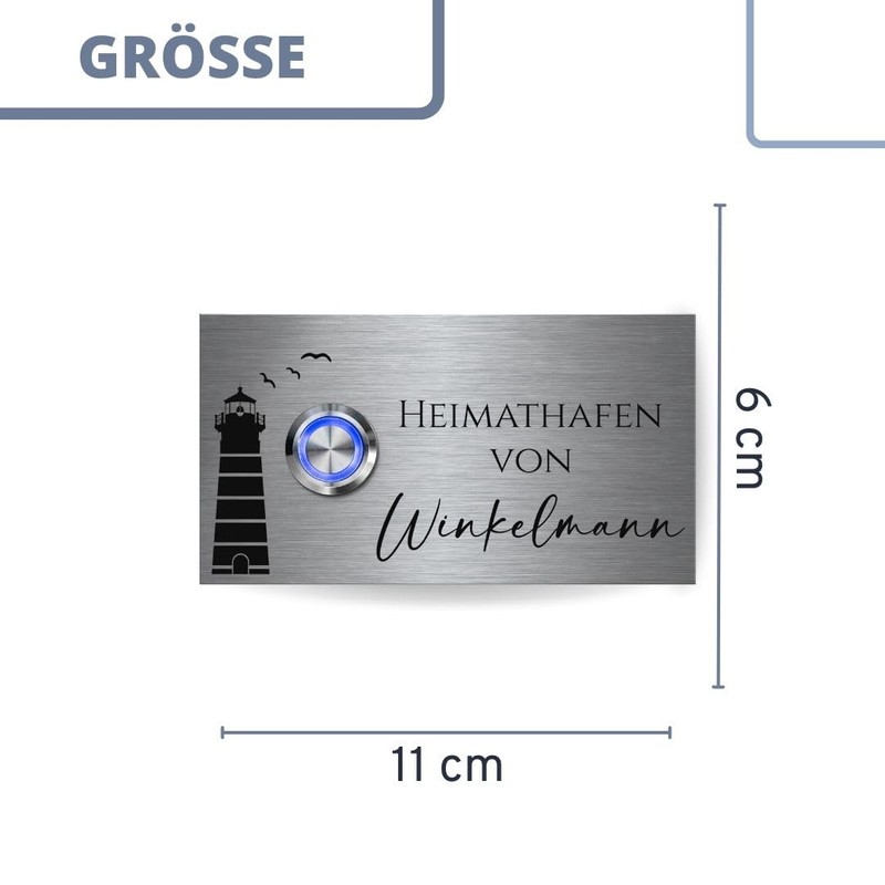 CHRISCK design - Stainless Steel Doorbell with Individual Rustproof Engraving