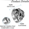 Rofusn Gothic Skull Snake Band Ring, Stainless Steel Cocktail Party