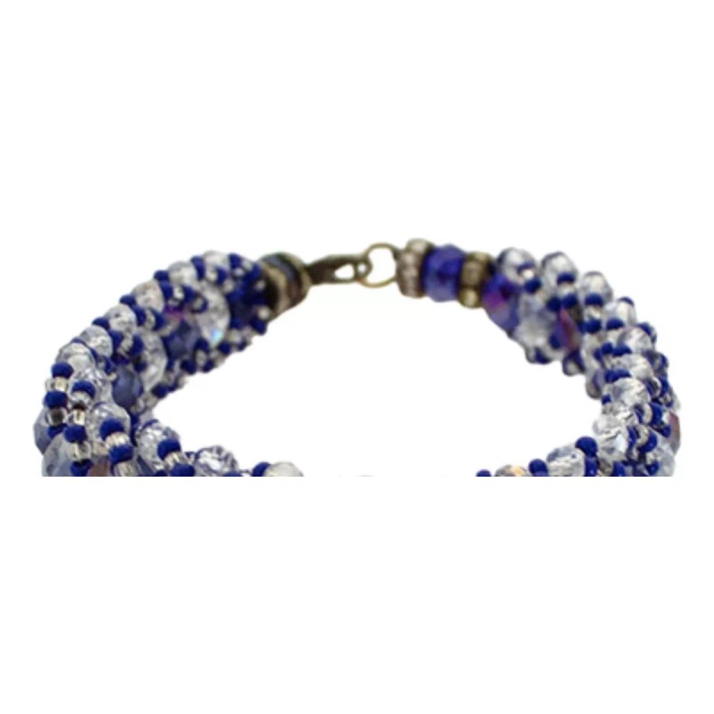 Ilde (pulsera) Tapete Yemayá (azul/cristalino) X Pieza