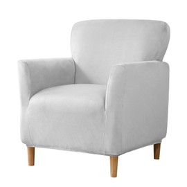 HAOYONG Banquet Armchair Slipcover Stretch Velvet Chair Covers 1-Piece Armchair Sofa Covers Soft Arm Chair Cover Removable Washable Single Couch Covers Furniture Protector for Living Room