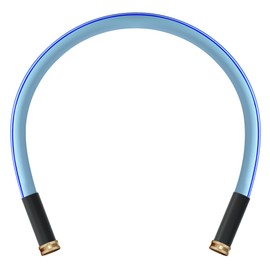 Atlantic Heavy Duty Garden Hose - 3 ft x 5/8 in Blue Water Hose with Short Connection Leader (3 Feet Female-Female)