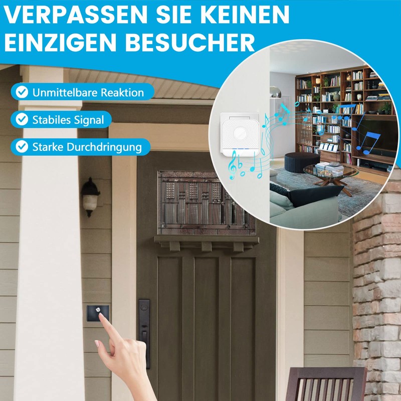 BITIWEND Wireless Signal Transmission Extension Set Doorbell and Chime Forwarding