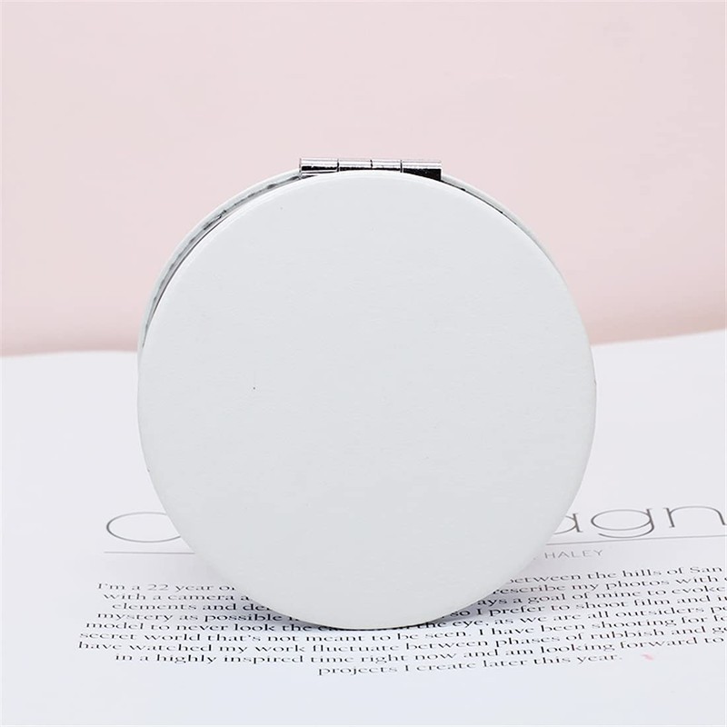 Zcooooool Runder Klappspiegel 6,7 cm,Schminkspiegel Professioneller doppelseitiger Schminkspiegel(eine Seite vergrÃ¶Ãert,die