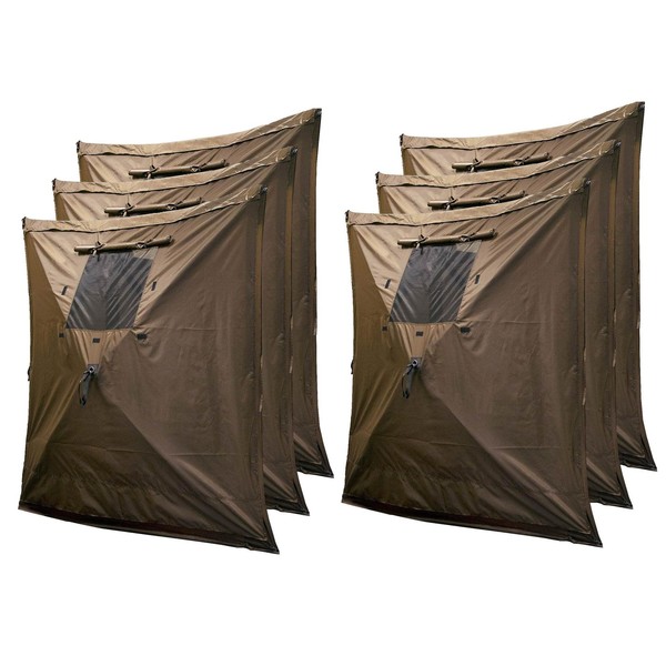 Quick-Set Clam Quick Screen Hub Brown Fabric Wind & Sun