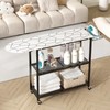 GILLAS Ironing Board with 2 Tier Storage Basket, Movable Ironing