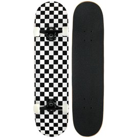 KPC Pro Skateboard Complete, Black and White Checker