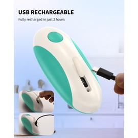 CIRCLE JOY Rechargeable Electric Can Opener for Seniors with Smooth Edge, Food-Safe, Handsfree Automatic Opener for Almost Any Can Sizes, Kitchen Gadgets for Home, Green