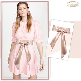 JasGood Women's Dress Sash Bridal Belt Wedding Party Bridal Satin Waist Belt for Party Special Occasions 3.7 Inches Wide One Size Fits All, E-pink