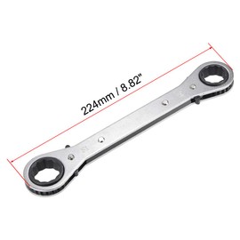 uxcell Reversible Ratcheting Wrench, 20mm x 22mm Double Box End, Cr-V
