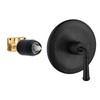 BEIYI Matte Black Shower Handle Valve, Single-Handle Bathroom Control Valve