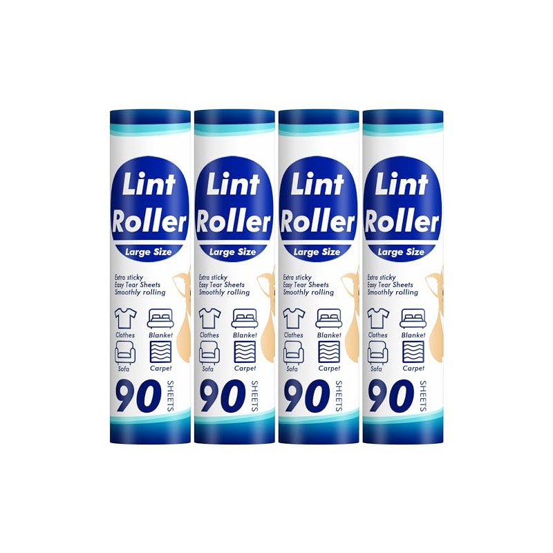 360 Sheets Sticky Lint Rollers Refills for 9.45'' Width Large