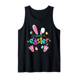 Happy Easter Bunny Easter Egg Hunt Squad Easter Women Family Tank Top
