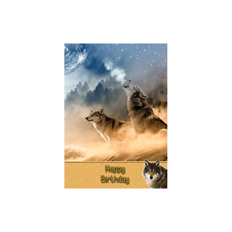 Wolf Birthday Card