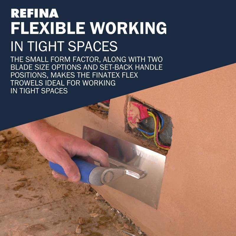 Refina FINATEX Flex Midget Plastering Trowel for Tight Spaces -