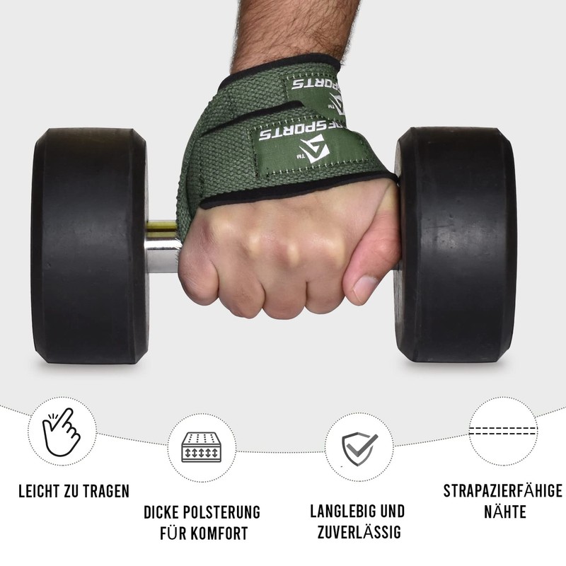AQF Figure 8 Padded Lifting Straps Strength Training, Bodybuilding Weights