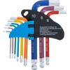 BGS 74451 Allen Key Set Multicolour Short Hexagon Socket with