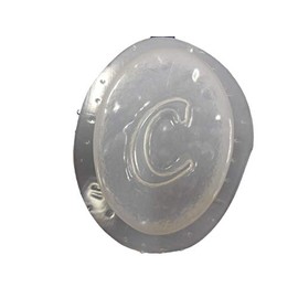 3 1/2 inch Oval Monogram Alphabet Letter C Plastic Craft Mold use Soap for soap Making Decorative Bars Qty-2 4685