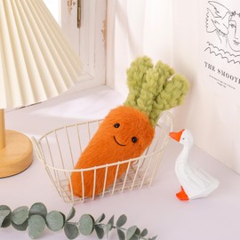 Apricot Lamb Toys Plush Green and Orange Naive Carrot Stuffed Vegetable Soft Cuddly Perfect for Kids 8.7 Inches