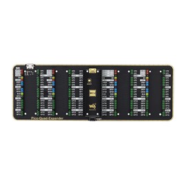 Waveshare 4xPorts Quad GPIO Expander, Supports USB External Power Supply, Compatible with Raspberry Pi Pico Series Motherboard