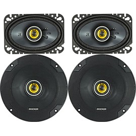KICKER Bundle of 2 Items 6-1/2" CS 2-Way Speakers with 4"x6" CS 2-Way Speakers