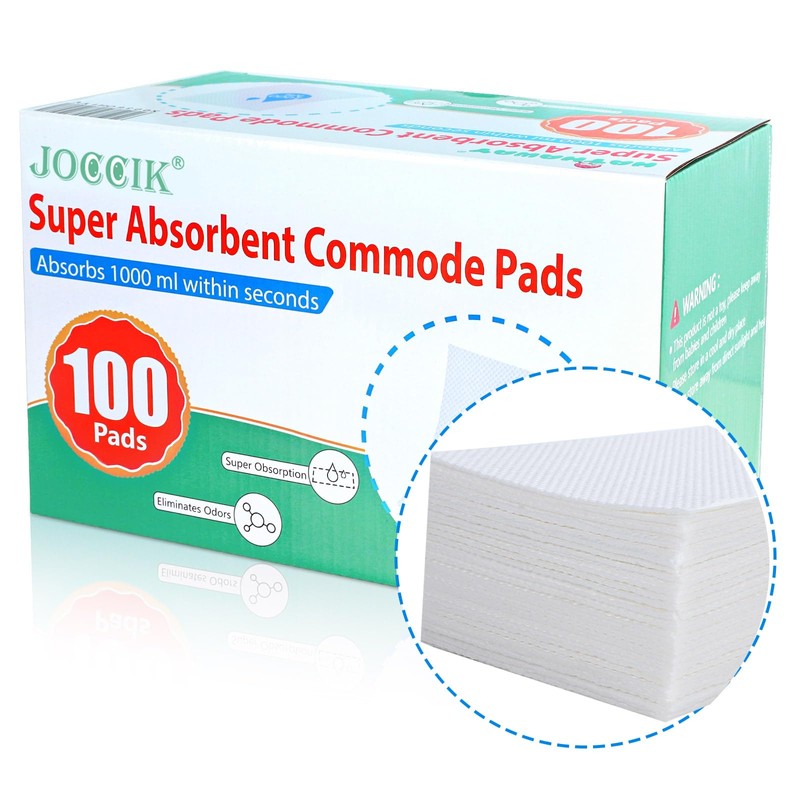 Super Absorbent Commode Pads for Bedside Toilet Chair Buckets and