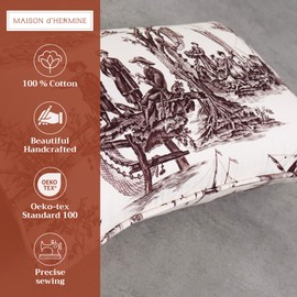 Maison d' Hermine Decorative Pillow Covers 12x20 Inch Rectangle 100% Cotton Throw Pillow Covers with Invisible Zipper for Living Room Couch, Chair, Sofas, Bedroom, Home (Calais - Charcoal)