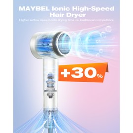 MAYBEL Pro Ionic Hair Dryer – Salon Smoothness & Frizz Control | Lightweight, Quiet Design with Gentle Heat Care for Confident Styling
