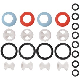 24 Pcs Pleochroic Faucet Washers Assortment Kit, Silicon Washer Insert Turn Replacement Accessories Valve Tap Ceramic Disc Cartridges, for Repairing Faucet Leak Worn Out Washer Replacements, O Ring
