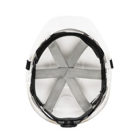 GUARD 5 - Construction helmet with rotary wheel system for gradual size adjustment - DIN EN 397 - Adjustable chin strap for optimum fit, 6-point webbing - Construction site helmet, white