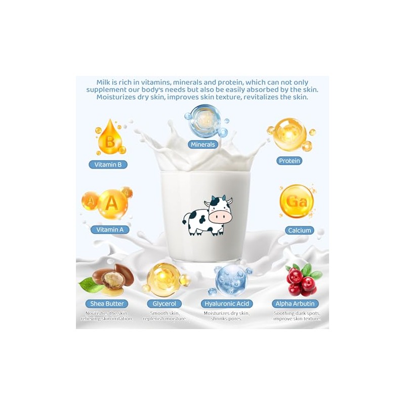 Kit Cuidado Facial Leche Niñas Set Regalo Adolescentes Limpiador Sérum