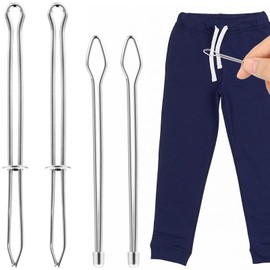 4pcs DIY Rope Threader, DIY Drawstring Threaders, Metal Bodkin Sewing Tool for Shorts Sweatpants