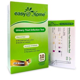 Easy@Home 10 Individual Pouch Urinary Tract Infection FSA Eligible Test Strips, UTI Urine Testing Kit for Urinalysis and Detection of Leukocytes and Nitrites- (UTI-10P)