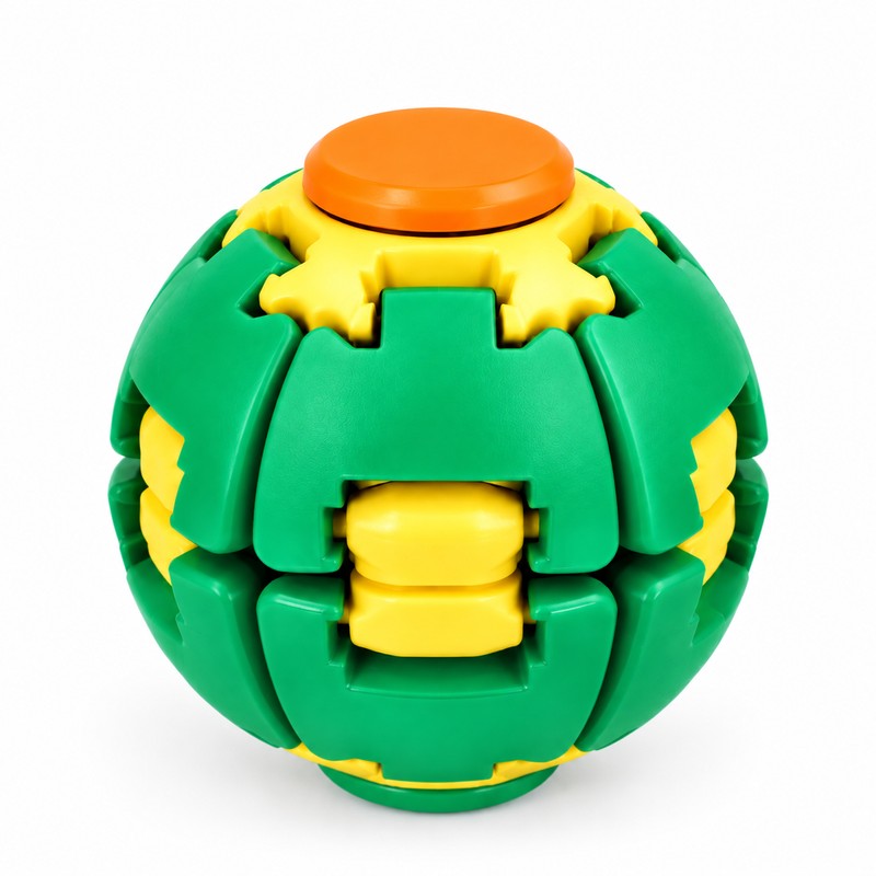 Press-to-Spin Fidget Ball for Teens & Adults – Transformable Spinning