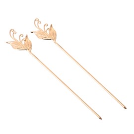 BIUDECO Retro Style Pcs Gold Chinese Hair Stick Headpin Women's Girls Hair Accessory Chopstick
