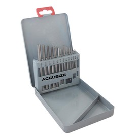 Accusize Industrial Tools 1/16-1/4'' 13 Pcs Hss 6542 Straight Flute, Chucking Reamer Set, 5500-Se00