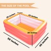 Inflatable Swimming Pool, 59" X 45" X 20" Kiddie Pools