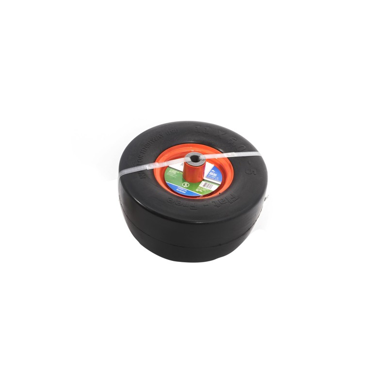 Arnold 490-325-0047 11"x6" Flat Free Lawn Mower Tire, Wheel Assembly,