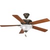 Progress Lighting 2-Light Ceiling Fan Light, Trinity Collection, Indoor, P2628-01WB,