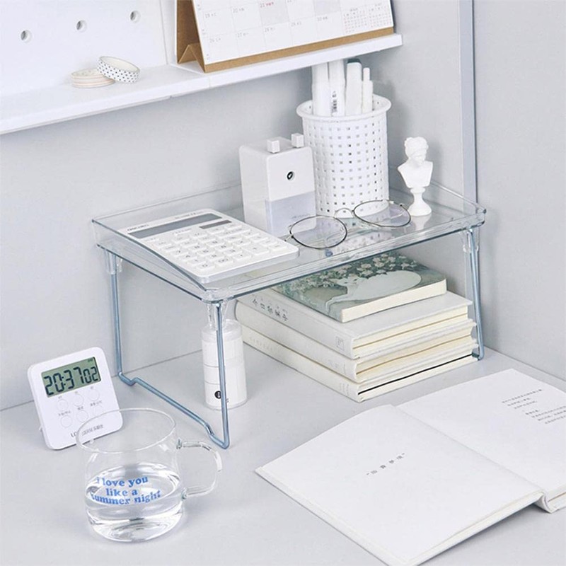 Tumnea Kitchen Shelf Organiser, Desktop Storage Shelf, Transparent Acrylic Kitchen