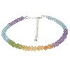 Aquamarine, Citrine, Amethyst & Peridot 4 mm Rondelle Shape Faceted
