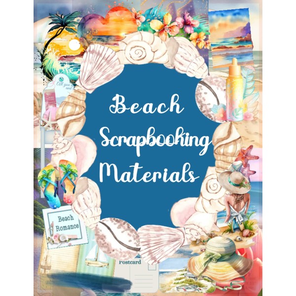 BEACH SCRAPBOOKING MATERIALS: A Collection of Over 200 Ephemera Elements