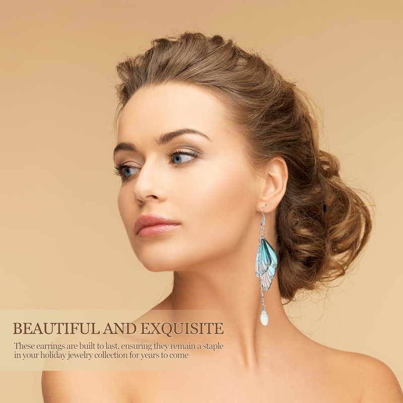 AUTSUPPL Orecchini pendenti con strass eleganti per donne, accessori per
