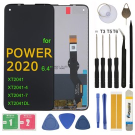 Screen Replacement for Moto G Power 2020 6.4'' XT2041 XT2041-4 XT2041-7 XT2041DL Assembly LCD Display Touch Screen Digitizer with Tools Adhesive